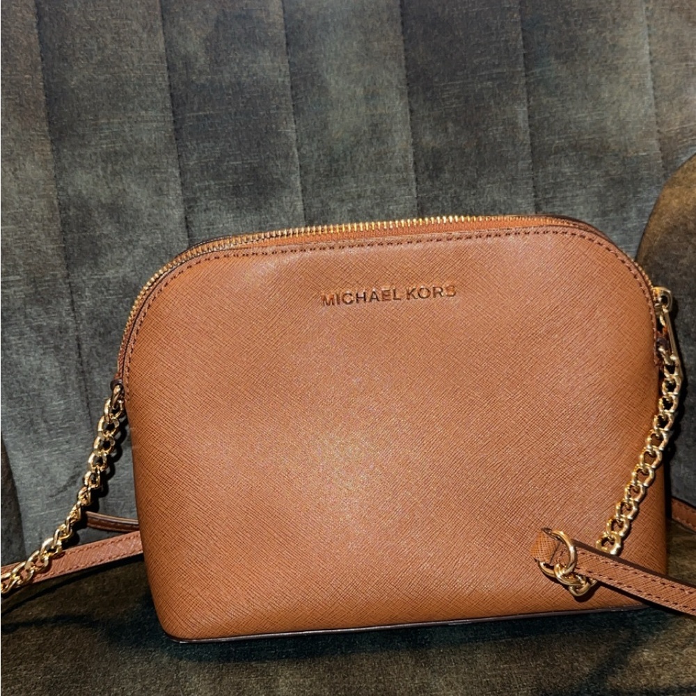 Michael Kors Tan Crossbody Bag with Gold Hardware